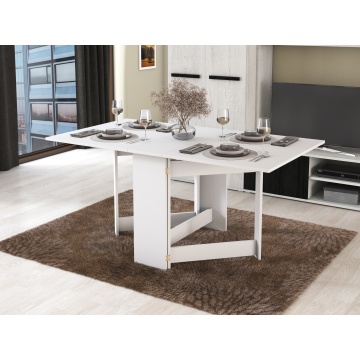 Masa pliabila fold, 161x75x89 cm, alb - Img 1
