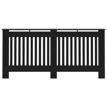 Mască de calorifer, negru, 172 x 19 x 81,5 cm, MDF - Img 3