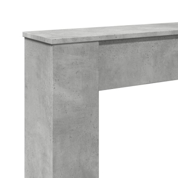 Mască de șemineu, gri beton, 100x20x100 cm, lemn prelucrat - Img 6