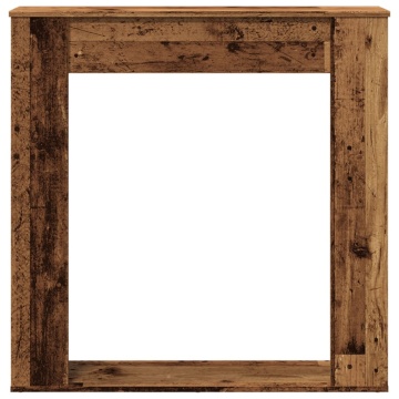 Mască de șemineu, lemn vechi, 100x20x100 cm, lemn prelucrat - Img 4