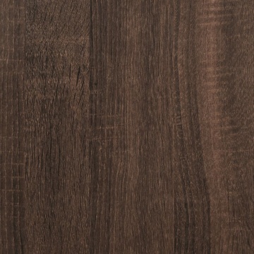 Mască de șemineu, stejar maro, 100x30x87,5 cm, lemn prelucrat - Img 7