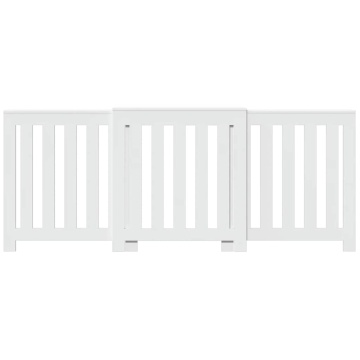 Mască pentru calorifer, alb, 205x21,5x83,5 cm, lemn prelucrat - Img 3