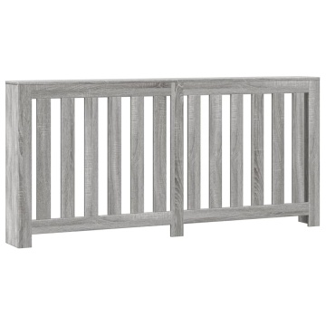 Mască pentru calorifer, gri sonoma, 175x20x82 cm lemn prelucrat - Img 2