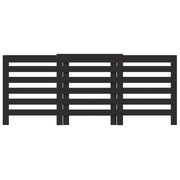 Mască pentru calorifer, negru, 205x21,5x83,5 cm, lemn prelucrat - Img 3