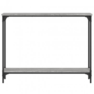 Măsuță consolă, gri sonoma, 100x22,5x75 cm, lemn prelucrat - Img 4
