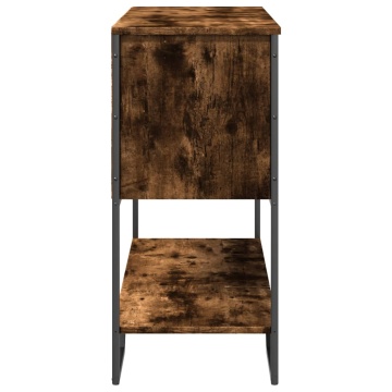 Măsuță consolă, stejar fumuriu, 100x35x74,5 cm, lemn prelucrat - Img 5