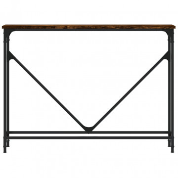 Măsuță consolă, stejar fumuriu, 102x22,5x75 cm, lemn prelucrat - Img 4