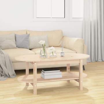 Măsuță de cafea, 110x55x45 cm, lemn masiv de pin - Img 1