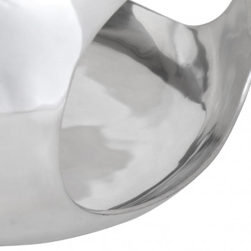 Măsuță de cafea, argintiu, 50x50x30 cm, aluminiu - Img 5