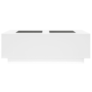 Măsuță de cafea cu LED infinity, alb, 116x69x40 cm - Img 5