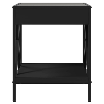 Măsuță de cafea cu LED infinity, negru, 40x40x49 cm - Img 5