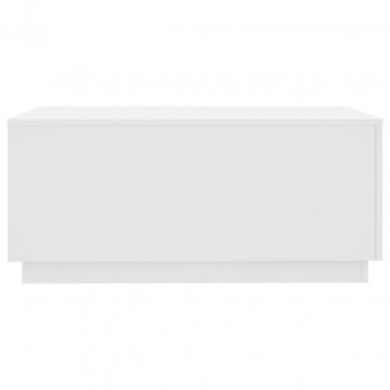 Măsuță de cafea cu lumini LED, alb, 90x50x40 cm - Img 6