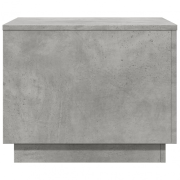 Măsuță de cafea cu lumini LED, gri beton, 50x50x40 cm - Img 6