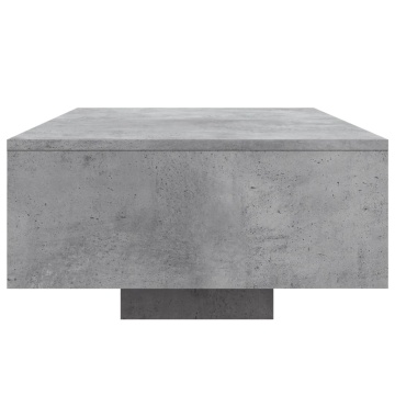Măsuță de cafea cu lumini LED, gri beton, 85x55x31 cm - Img 5