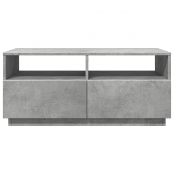 Măsuță de cafea cu lumini LED, gri beton, 90x49x40 cm - Img 8