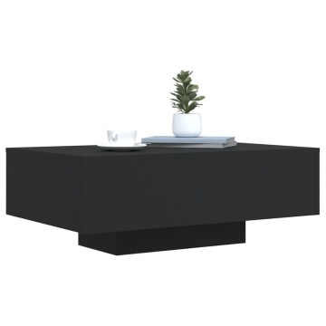 Măsuță de cafea cu lumini LED, negru, 85x55x31 cm - Img 8