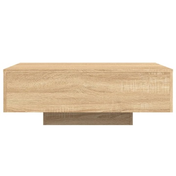 Măsuță de cafea cu lumini LED, stejar sonoma, 85x55x31 cm - Img 6