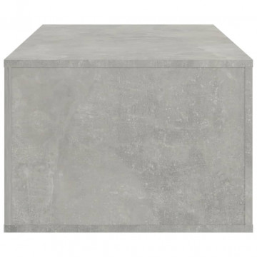 Măsuță de cafea, gri beton, 100x50,5x35 cm, lemn compozit - Img 7