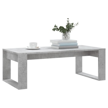 Măsuță de cafea, gri beton, 102x50x35 cm, lemn prelucrat - Img 3