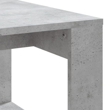 Măsuță de cafea, gri beton, 102x50x35 cm, lemn prelucrat - Img 6