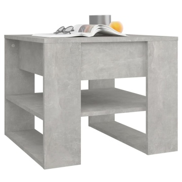 Măsuță de cafea, gri beton, 55,5x55x45 cm, lemn prelucrat - Img 5
