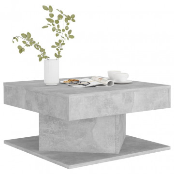 Măsuță de cafea, gri beton, 57x57x30 cm, PAL - Img 4