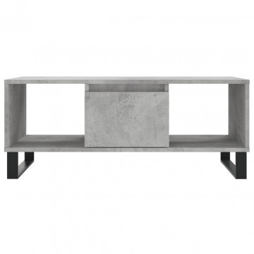 Măsuță de cafea, gri beton, 90x50x36,5 cm, lemn compozit - Img 8