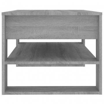 Măsuță de cafea, gri sonoma, 102x55x45 cm, lemn prelucrat - Img 4