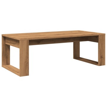Măsuță de cafea, stejar artizanal, 102x50x35 cm lemn prelucrat - Img 2