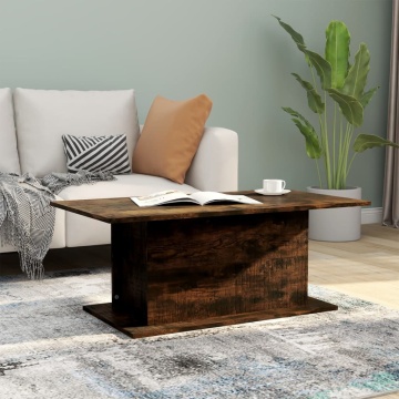 Măsuță de cafea, stejar fumuriu, 102x55,5x40 cm, lemn prelucrat - Img 1