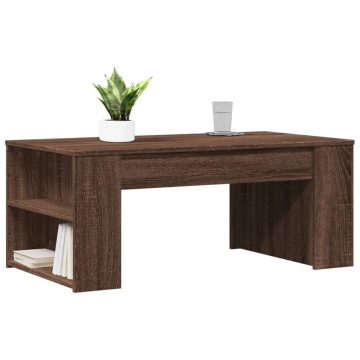 Măsuță de cafea, stejar maro, 102x55x42 cm, lemn prelucrat - Img 3
