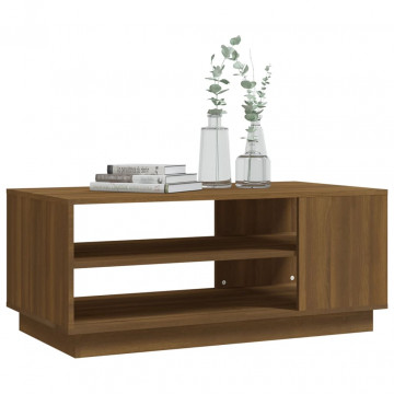 Măsuță de cafea, stejar maro, 102x55x43 cm, PAL - Img 4