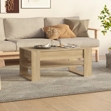 Măsuță de cafea, stejar sonoma, 102x55x45 cm, lemn prelucrat - Img 1