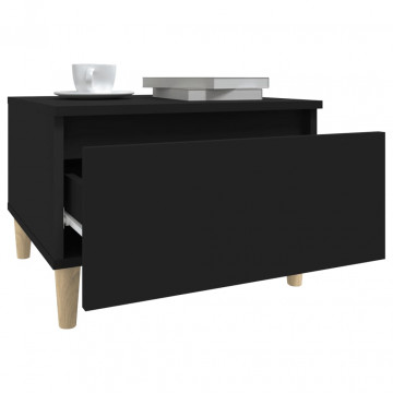 Mese laterale, 2 buc., negru, 50x46x35 cm, lemn compozit - Img 5