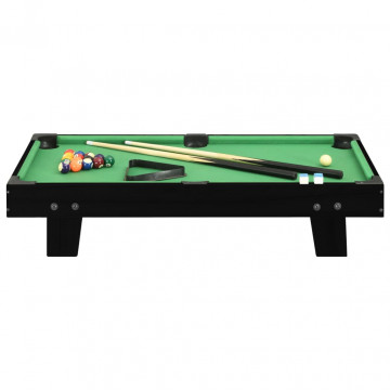 Mini masă de biliard, 3 picioare, negru & verde 92 x 52 x 19 cm - Img 2