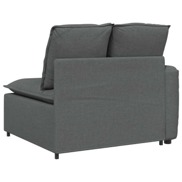 Modul modular capăt pentru cotieră canapea cu perne gri închis - Img 8