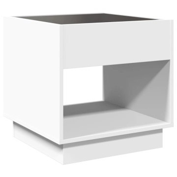 Noptieră cu LED infinity, alb, 50x50x50 cm - Img 7