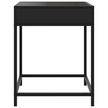Noptieră cu LED infinity, negru, 40x40x51 cm - Img 6