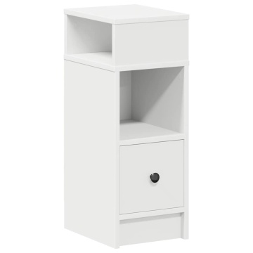 Noptiera cu sertar alb 25x31x66 cm - Img 2