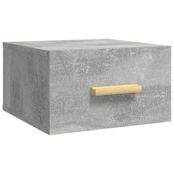 Noptieră de perete, gri beton, 35x35x20 cm - Img 2