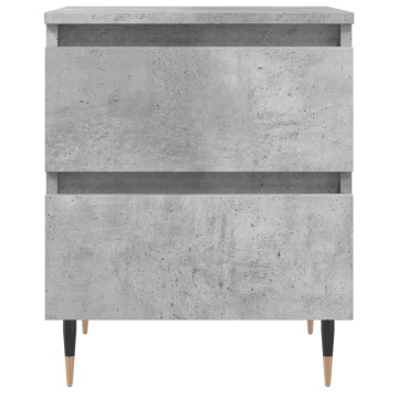 Noptieră, gri beton, 40x35x50 cm, lemn compozit - Img 8