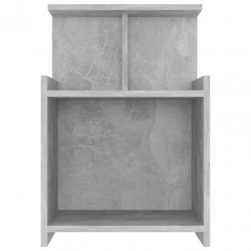 Noptieră, gri beton, 40x35x60 cm, PAL - Img 3