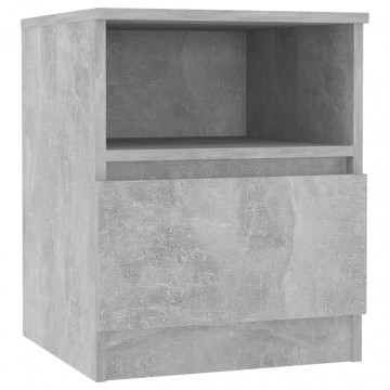 Noptieră, gri beton, 40x40x50 cm ,PAL - Img 2