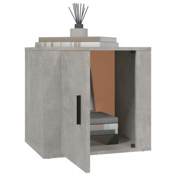 Noptieră, gri beton, 50x39x47 cm - Img 4