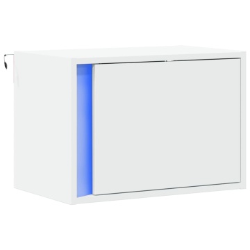 Noptieră montată pe perete cu lumini LED, alb - Img 3