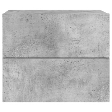 Noptieră montată pe perete cu lumini LED, gri beton - Img 6