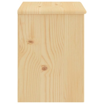 Noptieră, natural, 35x30x40 cm, lemn masiv de pin - Img 3