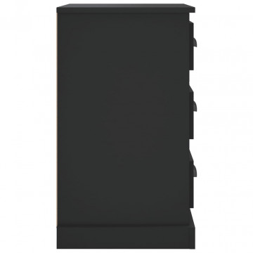 Noptieră, negru, 39x39x67 cm, lemn prelucrat - Img 7
