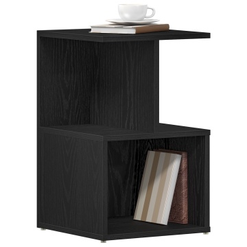 Noptiera Negru Stejar 35x35x55 cm din lemn - Img 3