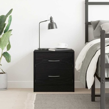 Noptiera stejar negru 40x30x40 cm lemn prelucrat - Img 3